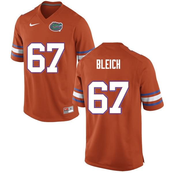 Men's NCAA Florida Gators Christopher Bleich #67 Stitched Authentic Nike Orange College Football Jersey XDN4665VK